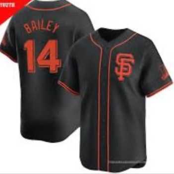 Men%27s San Francisco Giants #14 Patrick Bailey Black 2024 Black AlternateLimited Stitched Baseball Jersey Dzhi